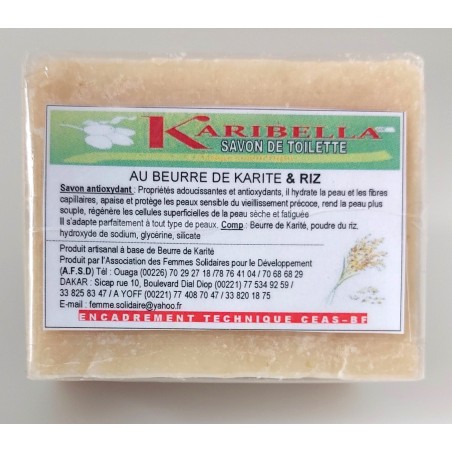 Savon au beurre de karité et riz